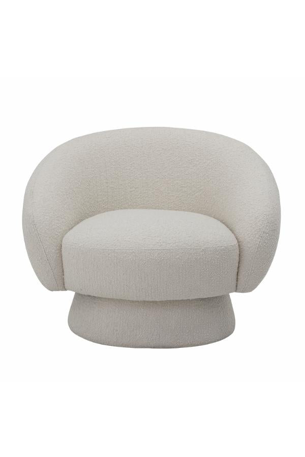 Bloomingville Ted Lounge Chair, White, Polyester