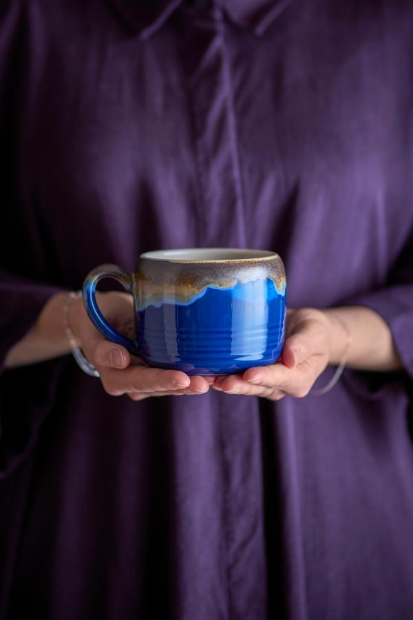 Bloomingville Sheen Cup, Blue, Stoneware