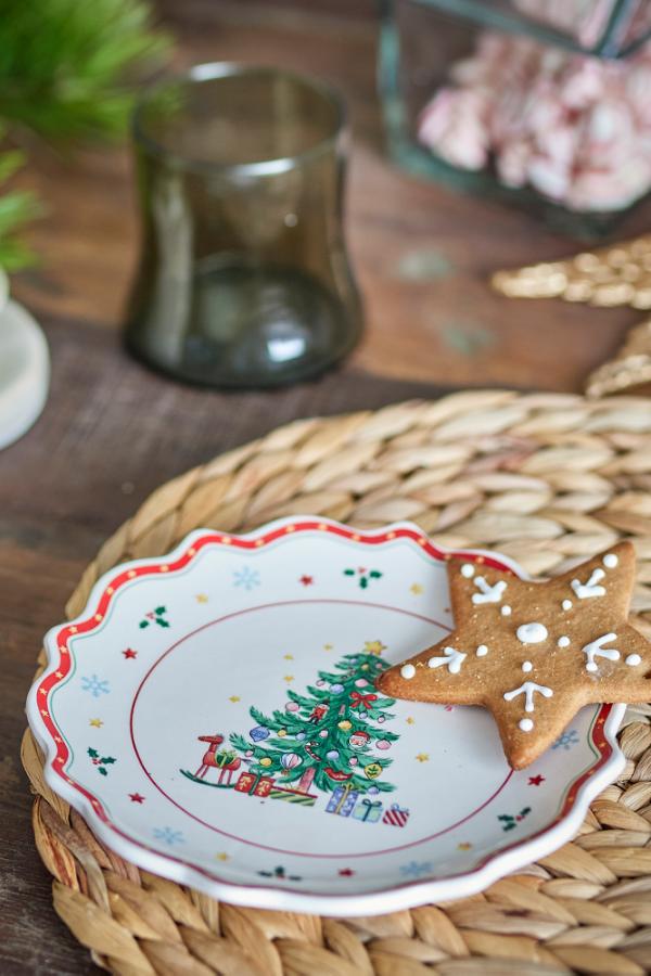 Bloomingville Naive Plate, Red, Ceramic