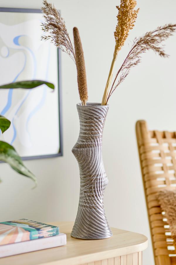 Bloomingville Raheem Vase, Grey, Stoneware