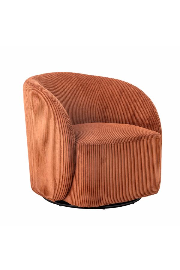 Bloomingville Pradi Lounge Chair, Orange, Polyester