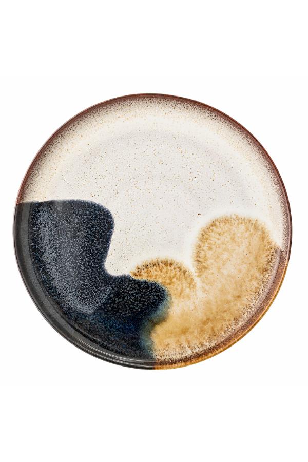 Bloomingville Jules Plate, Blue, Stoneware