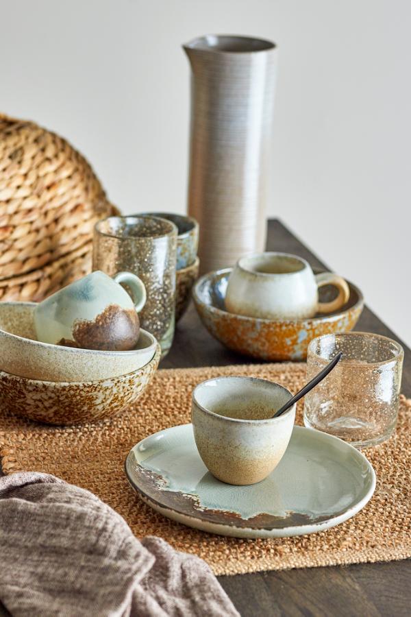 Bloomingville Paula Breakfast Set, Brown, Stoneware