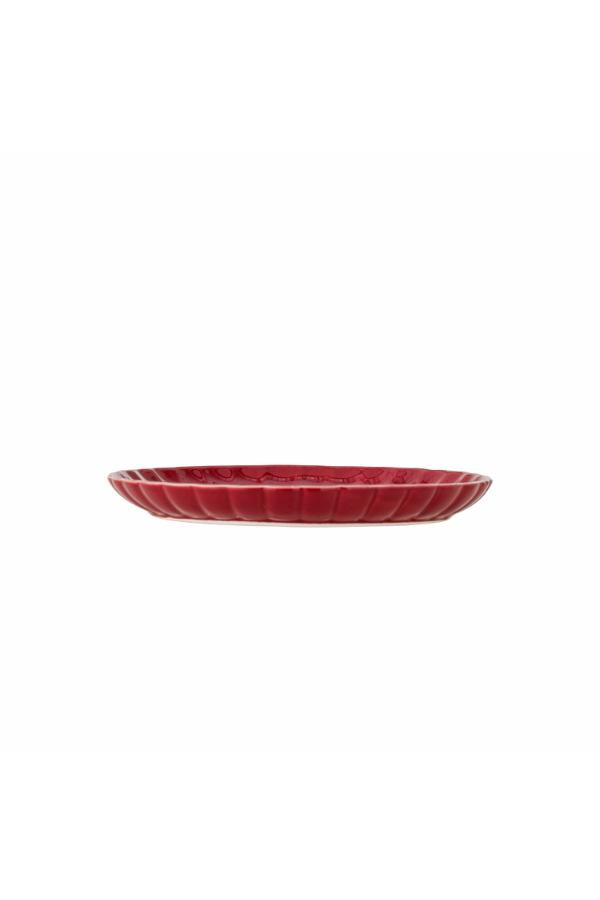 Bloomingville Latina Plate, Red, Stoneware