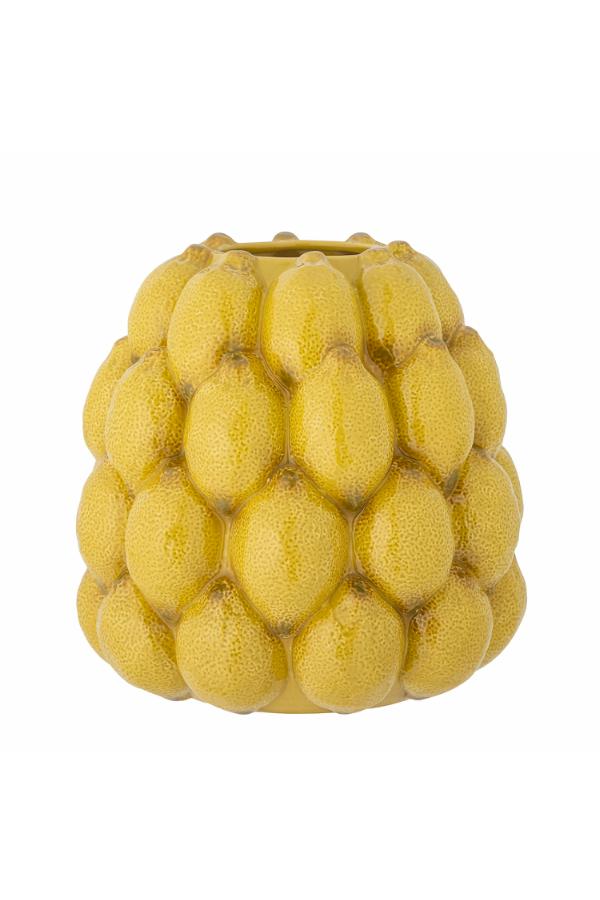 Creative Collection Limone Vase, Yellow, Stoneware
