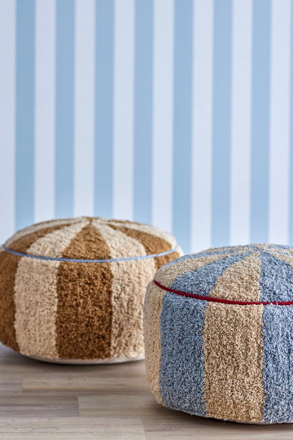 Bloomingville Mini Charoline Pouf, Multi, Cotton