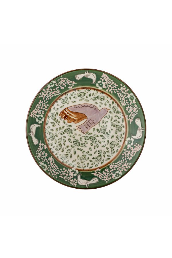 Bloomingville Hezha Plate, Green, Stoneware