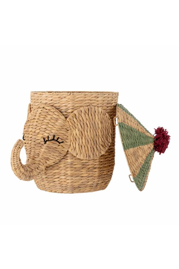 Bloomingville Mini Bobo Basket w/Lid, Nature, Water Hyacinth