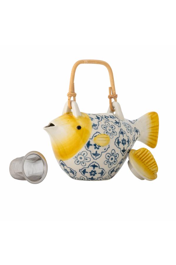 Creative Collection Wrenna Teapot w/Teastrainer, Multi, Stoneware