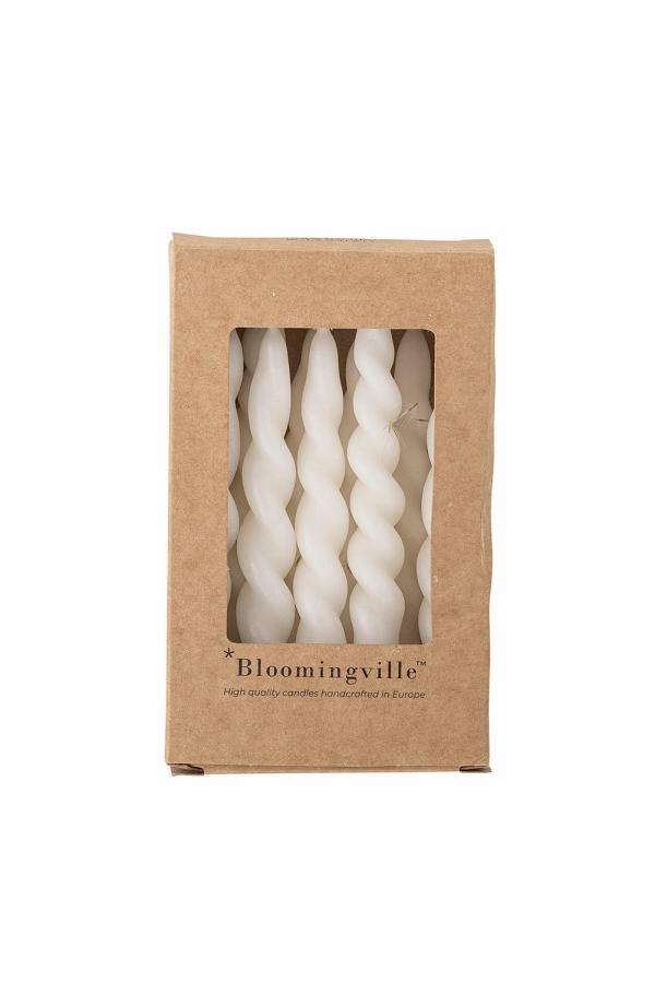 Bloomingville Twist Candle, White, Paraffin