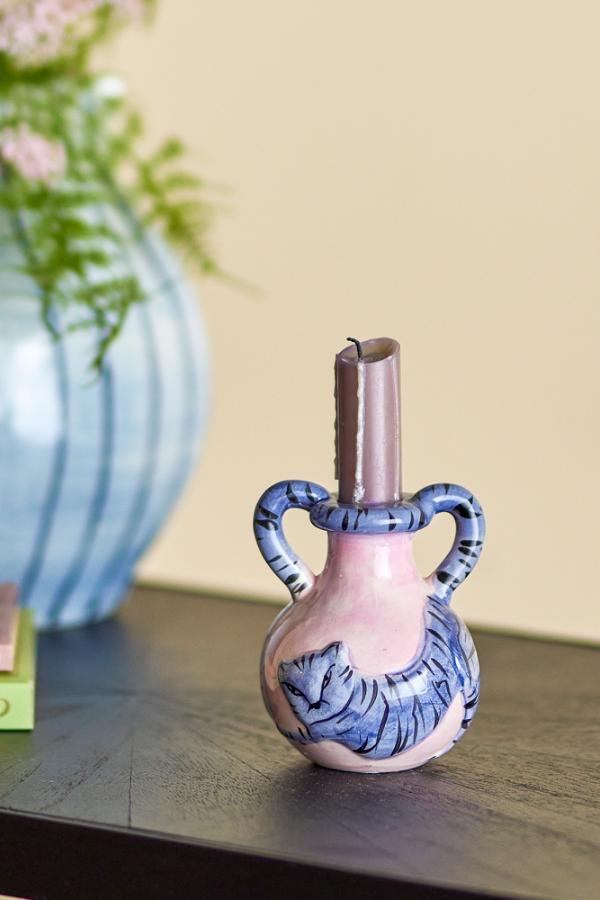 Bloomingville Ryker Candle Holder, Multi, Stoneware