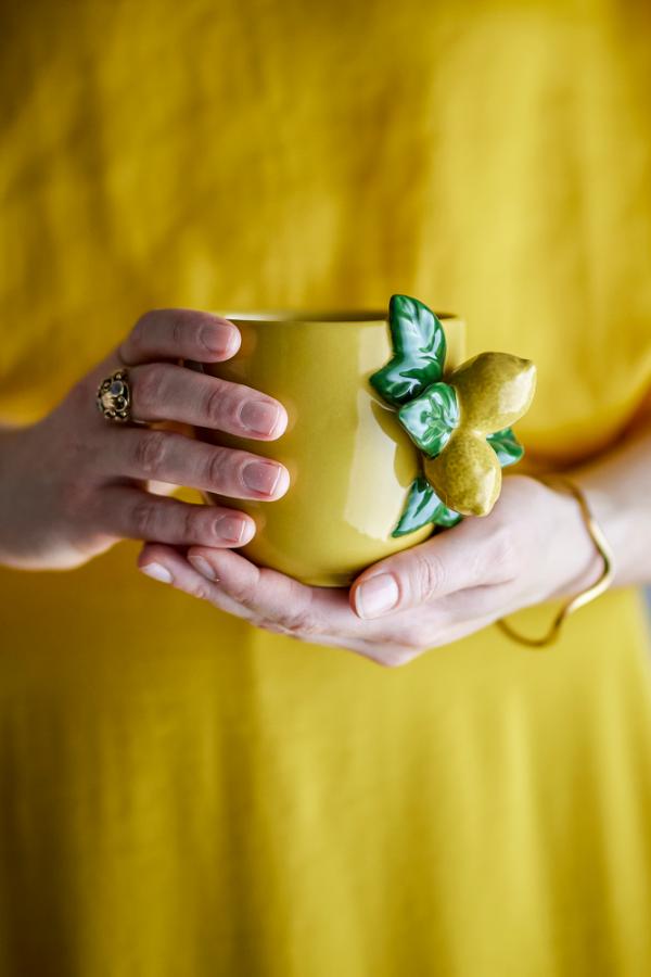 Creative Collection Limone Cup, Yellow, Stoneware