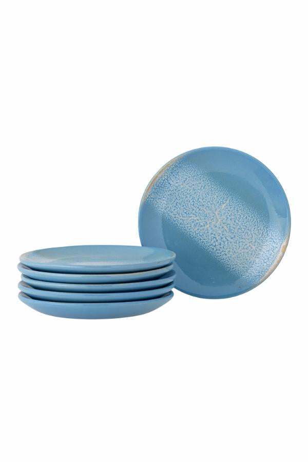 Bloomingville Safie Plate, Multipack, Blue, Stoneware