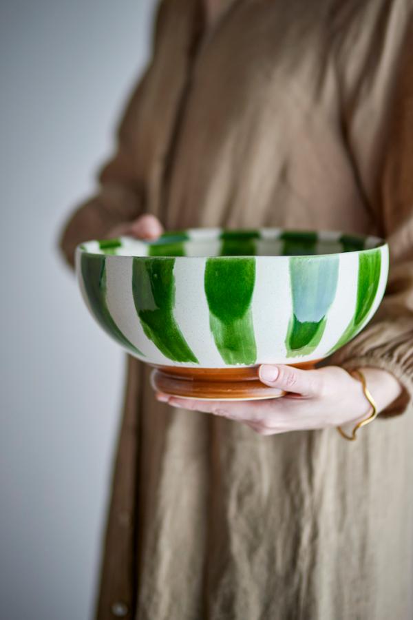 Creative Collection Shakti Bowl, Green, Stoneware