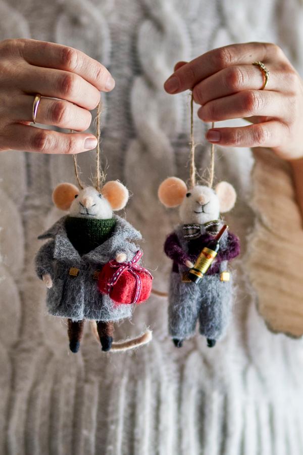 Bloomingville Peo Ornament, Grey, Wool
