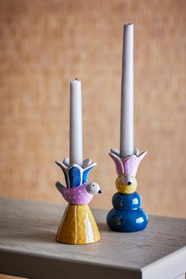 Bloomingville Swift Candle Holder, Multi, Stoneware