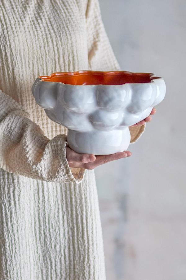 Bloomingville Valkyrie Bowl, White, Stoneware