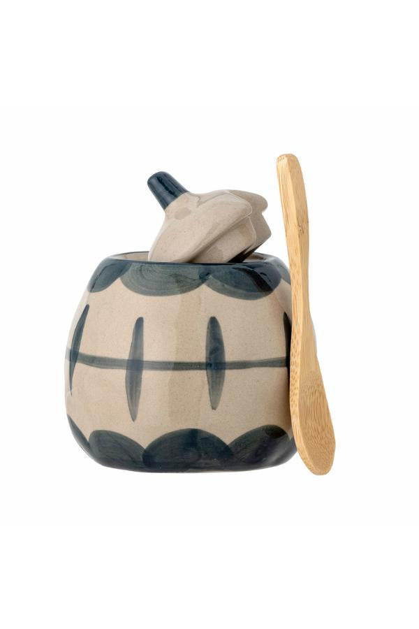 Creative Collection Allium Milk Jug & Sugar Bowl, Blue, Stoneware