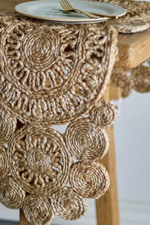 Bloomingville Valder Table Runner, Nature, Jute