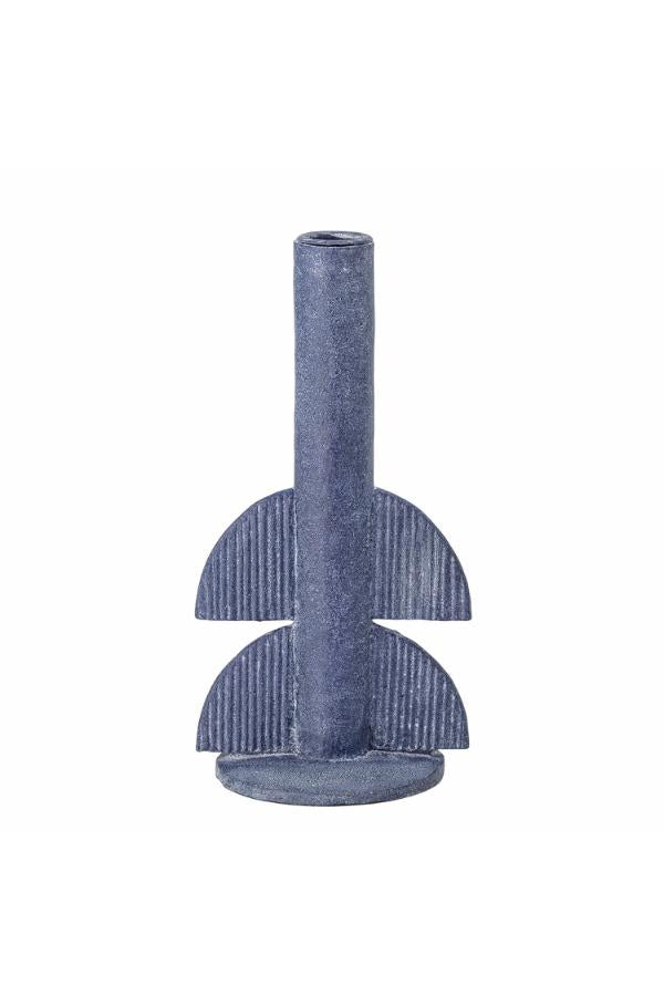 Bloomingville Bess Candle Holder, Blue, Polyresin