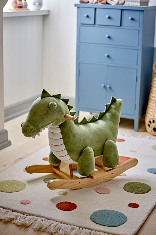 Bloomingville Mini Arnie Rocking Toy, Crocodile, Green, Polyester