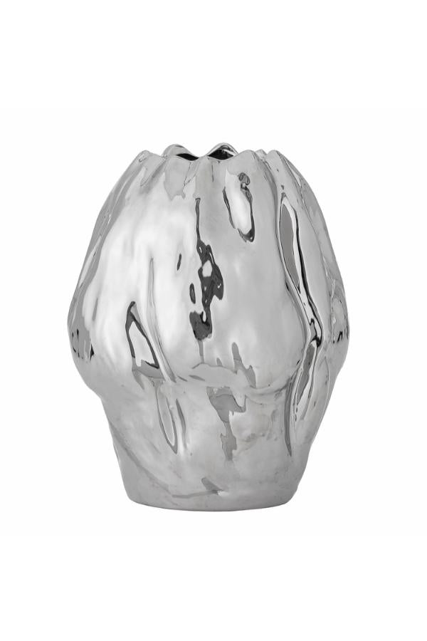 Bloomingville Bobby Vase, Silver, Stoneware