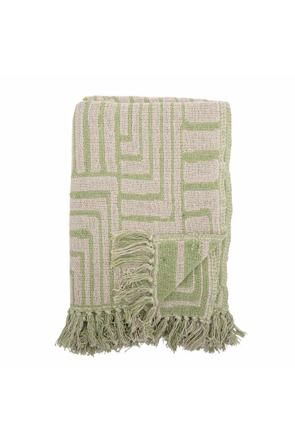 Creative Collection Velva Throw, Green, Recycled Cotton