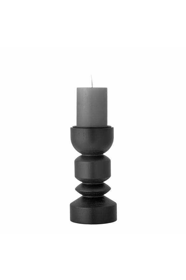 Bloomingville Bowen Candle Holder, Black, Pine