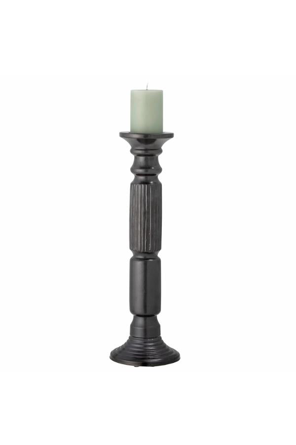 Bloomingville Millas Candle Holder, Black, Ceramic