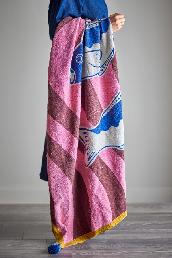 Bloomingville Remy Throw, Multi, Recycled Cotton