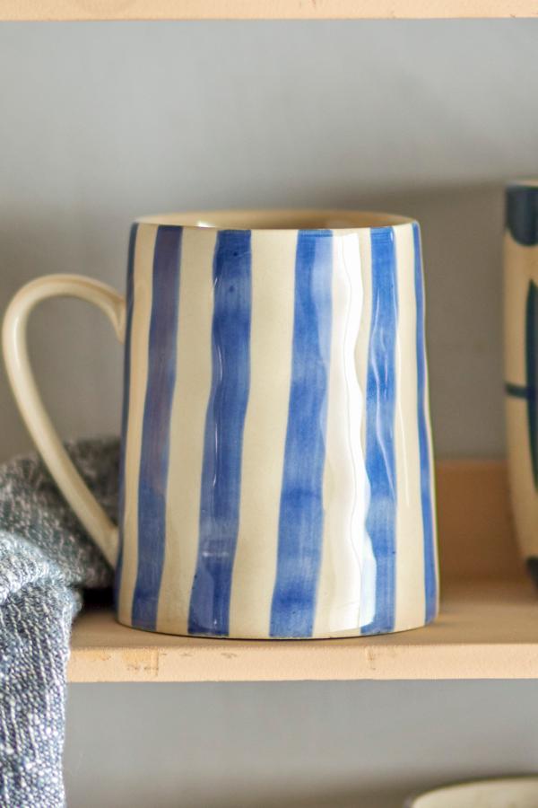 Creative Collection Begonia Mug, Blue, Stoneware