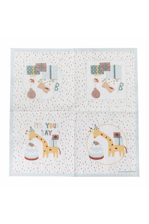 Bloomingville Mini Celebrate Napkin, Blue, FSC®Mix, Paper