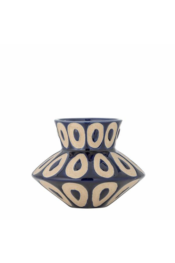Bloomingville Bashir Vase, Blue, Stoneware