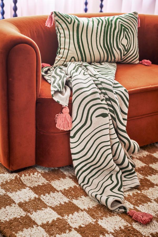 Bloomingville Woodsby Throw, Multi, Recycled Cotton
