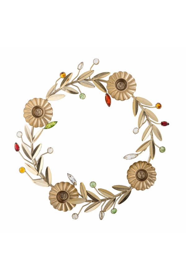 Bloomingville Shankar Advent Candle Holder, Gold, Metal