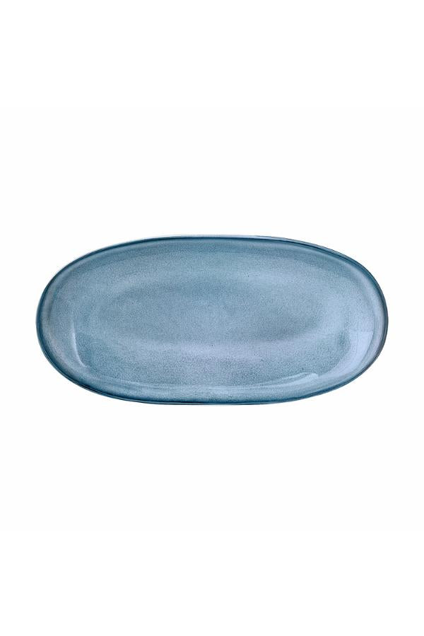 Bloomingville Sandrine Serving Plate, Blue, Stoneware