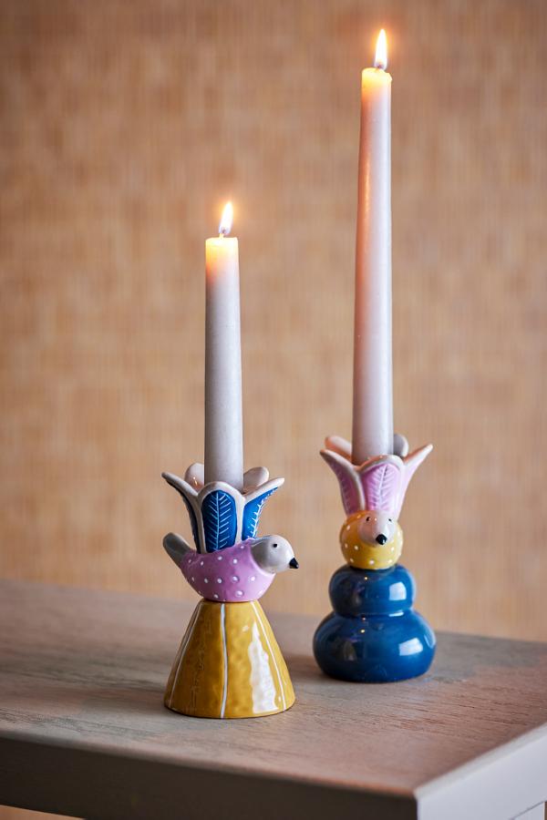 Bloomingville Swift Candle Holder, Multi, Stoneware