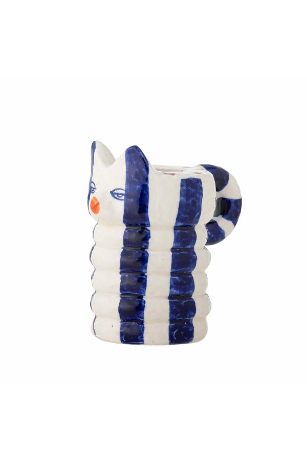 Bloomingville Caty Candle Holder, Blue, Stoneware