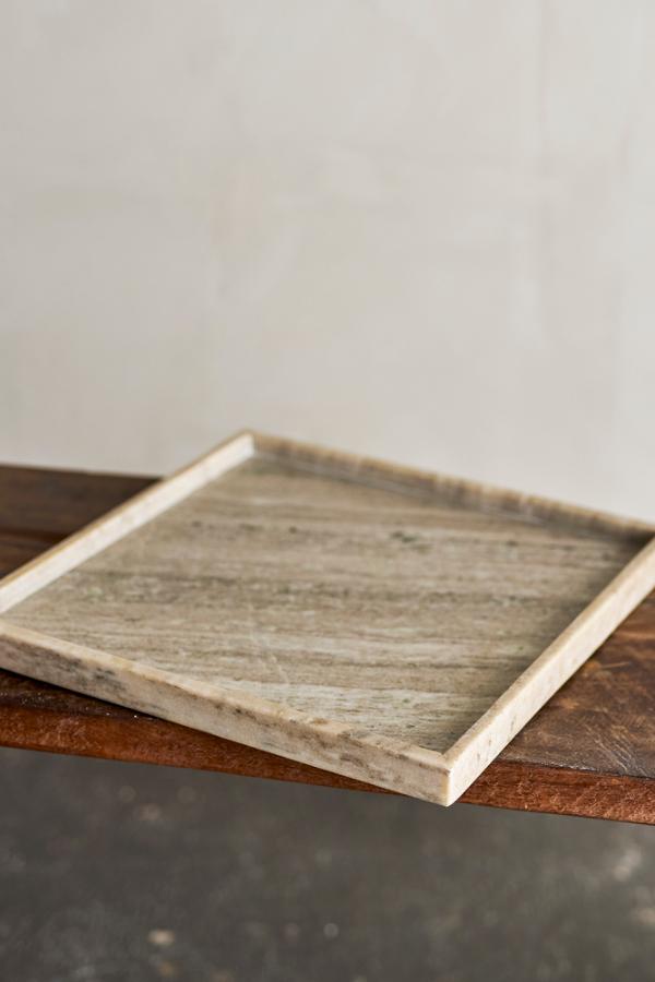 Bloomingville Majsa Tray, Brown, Marble
