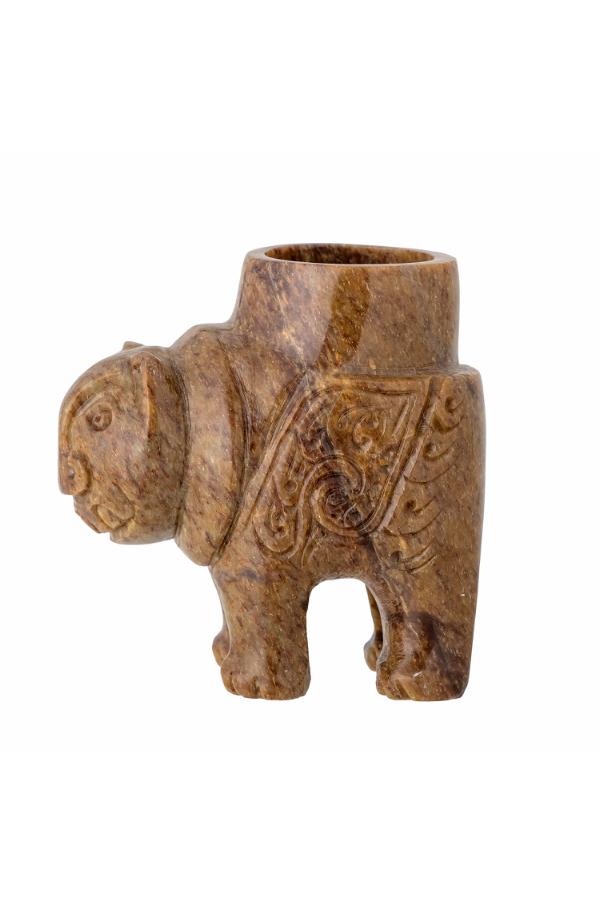 Bloomingville Novia Votive, Brown, Soapstone