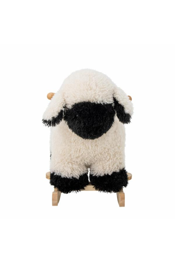 Bloomingville Mini Dolly Rocking Toy, Sheep, White, Polyester
