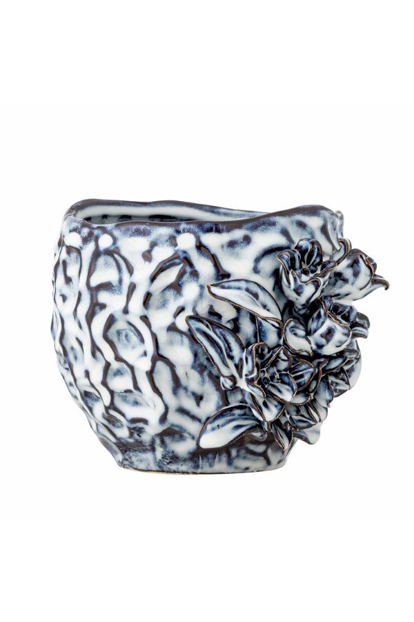 Creative Collection Malina Flowerpot, Blue, Stoneware