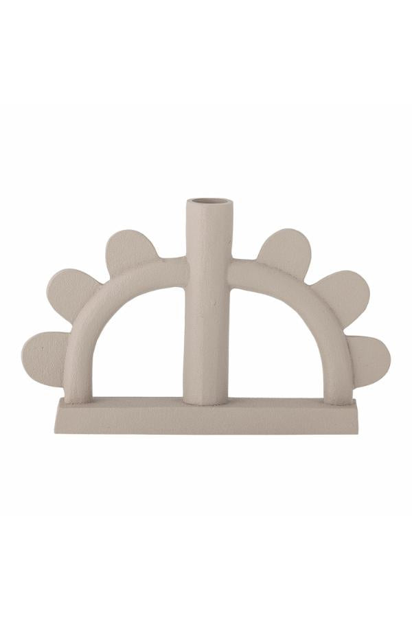 Bloomingville Kanza Candle Holder, Nature, Aluminum