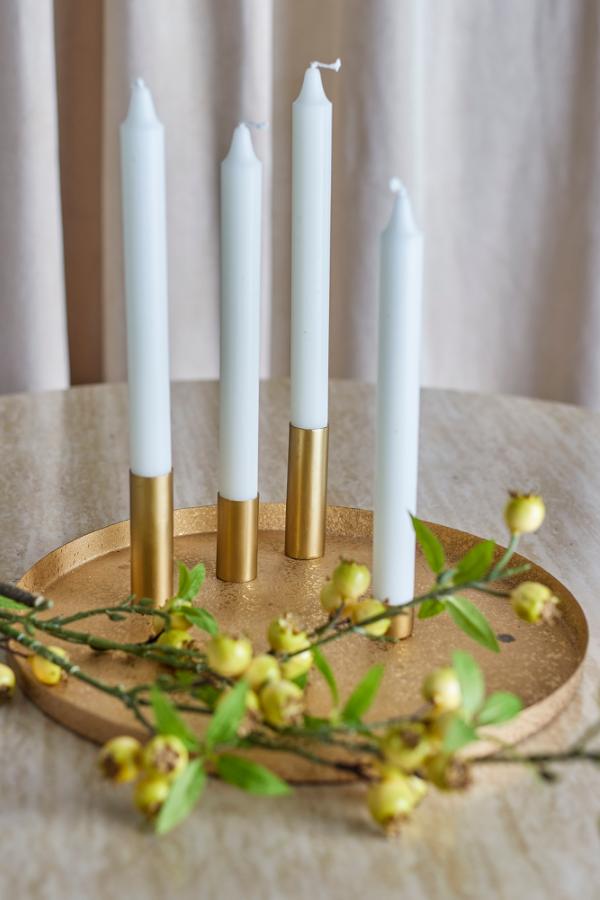 Bloomingville Maxime Candle Holder, Gold, Metal