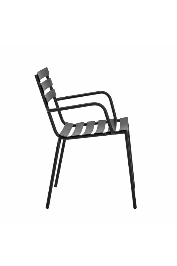 Bloomingville Monsi Dining Chair, Black, Galvanized Metal