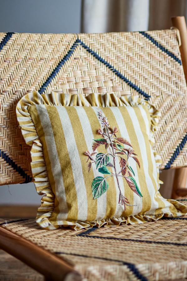 Creative Collection Camila Cushion, Yellow, Cotton
