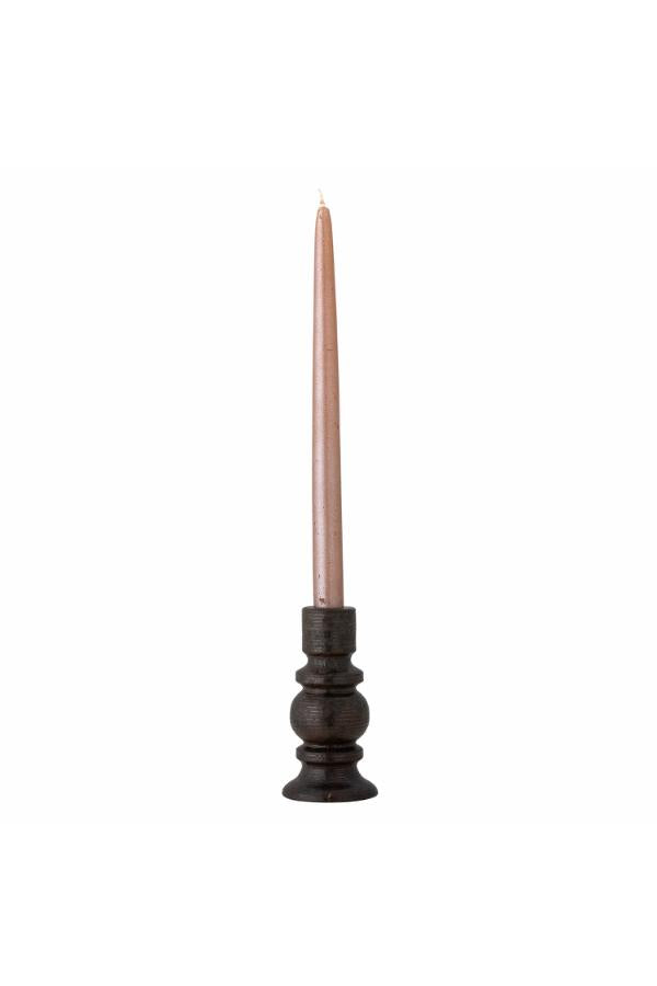 Bloomingville Hui Candle Holder, Black, Stoneware