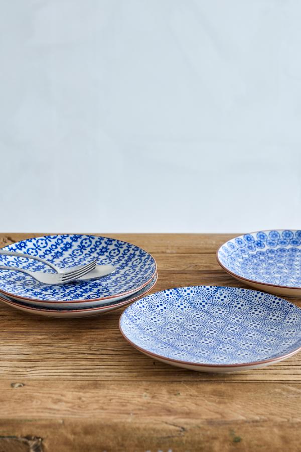 Bloomingville Karine Plate, Blue, Stoneware