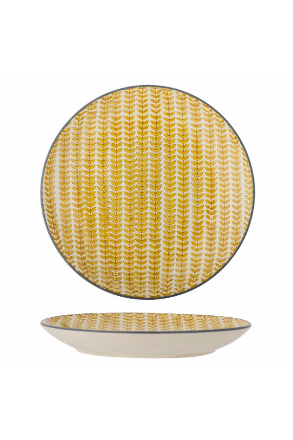 Creative Collection Maple Plate, Yellow, Stoneware