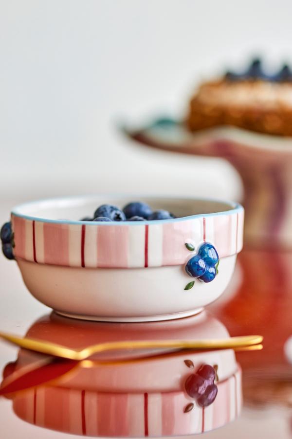 Bloomingville Carry Bowl, Rose, Stoneware